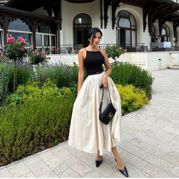 ZARA RUFFLY WAIST SKIRT ZW COLLECTION - Picture 10 of 11